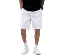 Zewool Mens Baggy Jean Shorts 100% Cotton Shorts with Elasticated Waist Loose Fit Summer Cargo Shorts Straight Y2k Hip Hop 9 Inch Inseam Capri Jorts Punk Classic Biker