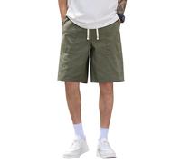 Zewool Mens Baggy Jean Shorts 100% Cotton Shorts with Elasticated Waist Loose Fit Summer Cargo Shorts Straight Y2k Hip Hop 9 Inch Inseam Capri Jorts Punk Classic Biker