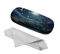 Zewurtuw Eyeglass Case Hard Shell Sunglasses Protective Eyeglasses Holder Box with Cleaning Cloth for Women Girls Men Cute, M19-astral, One size