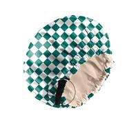 Zewurtuw Silk Feeling Satin Bonnet for Sleeping Reusable Double Layer Elastic Adjustable Hair Caps Cute Aesthetic Women Girls, J4-green Checkered, 0