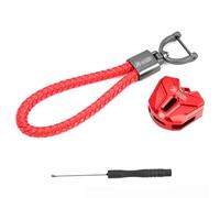 ZEXDDI Fit for Ka-wasaki Ninja 650 400 500 1000SX Z900 Z650 Z400 Z500 ZX6R ZX10R Z900RS Versys650 Motorcycle CNC Key Cover Case Shell Keyring Key Chain (Red)