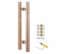 ZEXHBGFR 304 Stainless Steel Barn Door Handle Pull Push 60/80/100/120/150/180cm Long Modern H Shape Design with Mounting Kit Shower Glass Sliding Interior/Exterior Pull Handles Rose Gold Co