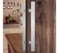 ZEXHBGFR Modern Entry Door Handle Bar Pull with Glass Door Pulls Handles Double Sided Interior Exterior Stainless Rectangle Pull Entrance Gate (Color: Silver Size: 180cm/70.9in 150cm)