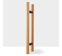 ZEXHBGFR Wooden Sliding Door Handle Push Pull Barn Entry Bathroom Two Sided Door Knob for Interior Exterior Glass Doors Shower 80cm/32inch & 100cm/40inch