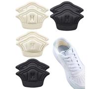 ZEXIJOW 4 Pairs Crown Shape Heel Cushion, Heel Cushions, Heel Protectors, Shoes Men Women, Cushion Inserts on the Back of the Heel for Too Big Shoes, Improve Fit
