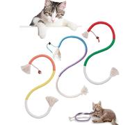 ZEXIJOW Cat Toy, Cat Teething Rope, Interactive Chew Rope, Cat Toy, Can Move Yourself, Catnip Toy for Cats Dental Care and Against Bad Breath