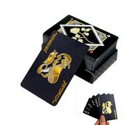 ZEXIJOW Cool Plastic Playing Cards, Card Game, Waterproof Playing Cards, Poker Cards, Poker Card Deck, Plastic Poker Cards for Canasta Blackjack Texas Bridge, Card Games for Adults (Golden Rose)