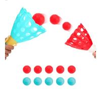 Zexint Pop and Catch Ball Game with 10 Balls & 2 Baskets - Easy - Play Indoor/Outdoor Toy for Kids 3-12+ & Adults. Great for Beach, Parties. Top Choice for Gifts
