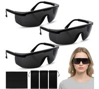 ZexJpr IPL Glasses, Laser Safety Glasses, Red Light Lamp Set with 3 Cleaning Cloths and 3 Storage Bags, Ideal for Cosmetic Hair Removal, Sun Protection and DIY Cutting Work 9 Pieces