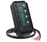 ZEXMTE 12v Fuse Box, Universal 20A Motorbike Fuse Relay Kit with LED Indicator, Motorbike Accessory Power Supply Unit 4 Circuits for 12 Volt Vehicles, Automotive Car Boat Marine Trike, Motorcycle