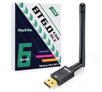 ZEXMTE 6.0 USB Bluetooth Adapter for PC, Long Range PC Bluetooth Adapter with High Gain Antenna, 492FT / 150M, Plug &Play for Windows 11/10/8.1/7