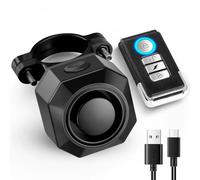 ZEXMTE USB Rechargeable Bicycle Alarm System 110dB Loud Anti-theft Bicycle Motorcycle Alarm System Waterproof Bicycle Alarm e Scooter Alarm System Bicycle Alarm Systems with Remote Control
