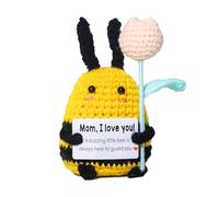 ZEXOLAP Inspirational Birthday Gifts for He Her Bestfriend,to My Love Handmade Crochet Bee and Flower Present,Anniversary Wedding Graduation Gift for Women Men, Romantic I Love You for Wife Husband