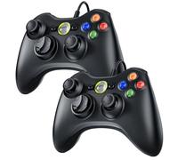 Zexrow Xbox 360 Wired Controller 2 Pack - Gamepad for Xbox 360 & Windows PC 10/8/7/XP, USB Wired PC Controller with Dual Vibration, Upgraded Design Ergonomic, Plug-and-Play, No Battery Needed
