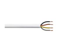 Zexum 0.5mm 4 Core PVC Flex Cable White Round 2184Y - 1 Meter