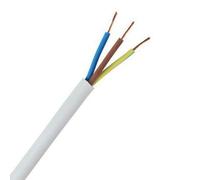 Zexum 0.75mm 3 Core Heat Resistant Flex Cable White 3093Y - 5 Meter