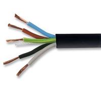 Zexum 1.5mm 5 Core Black Cable Flexible 3185Y - 1 Meter