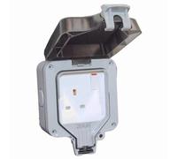 Zexum 13 Amp Weatherproof Switched Socket 1 Gang