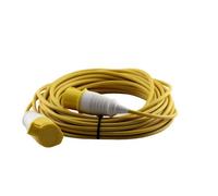 Zexum 16A 110V Yellow Arctic Male to Female Electric Mains Hook Up Extension Cable Lead - 1 Meter
