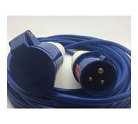 Zexum 16A 230V Blue Arctic Male to Female Electric Mains Hook Up Extension Cable Lead - 5 Meter
