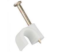 Zexum 3-5mm White Round Flexi Clips (100 Pack)