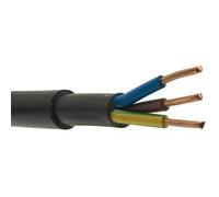 Zexum Black 1.5mm 18A 3 Core Rated 300-500V NYY-J Hi Tuff Outdoor Cable - 5 Meter
