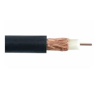 Zexum Black Single 0.65mm Copper RG59 CCTV Coax Cable With Solid PE & CCA Braid - 10 Meter