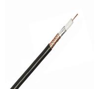 Zexum Black Single 1mm CCS 75Ohm SAT100 Digital Satellite Aerial Cable With Foam Filled PE & Copper Foil - 10 Meter