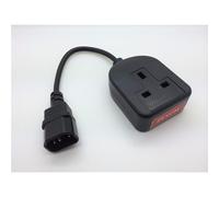 Zexum Deluxe IEC C14 Male to 13A 1 Gang UK Mains Socket Adapter - 0.25 Meter