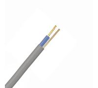 Zexum Grey 1.5mm 16A Blue Single Core & Earth 6241Y Flat PVC/PVC Harmonised Lighting Power Cable - 1 Meter