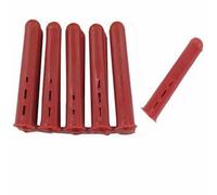 Zexum Red Plastic 4-5mm Rawl Wall Plugs - 100 Pack