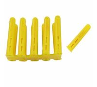 Zexum Yellow Plastic 4-6mm Rawl Wall Plugs - 100 Pack