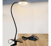ZEYACHAN LED Desk Lamp USB Clip On Clamp Light, 3 Light Mode 10 Dimmable Brightness Eye Caring Book Adjustable for Reading Studying Working Video Conference Lighting