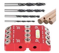 Zeyaoaea Angled Drill Block Guide | 30 45 90 Degree Angle Drill Guide Block | Precision Alignment Power Tool Attachment for Woodworking Carpentry Project Stairs Handrails Decks Railings