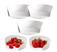 Zeyaoaea Meal Prep Containers, Food Preparation Tray for Chopping Board, 5 Piece Kitchen Gadgets Side Corner Storage for Fruit Vegetable Salad Snack Home Restaurant Fridge