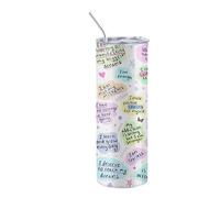 Zeyaoaea My Mental Breakdown Cup with Straw & Lid, 30 Oz Double Wall Water Bottle with Inspiring Quotes - Self-Love & Mental Health Awareness, Gift for Her, Positive & Inspirational Quotes
