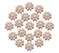 Zeyaoaea Pearls for Crafting, Faux Multifunctional Decorative Ornaments | Vintage Pearl Button Decoration - for Handicrafts Decoration Shoe Nail Clothes Sewing