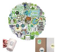 Zeyaoaea Save The Earth Stickers | Fadeless Water Resistant Nature Protection Stickers | Arts Supplies for Skateboards, Notebooks, Desks, Laptops, Water Bottles, Mug