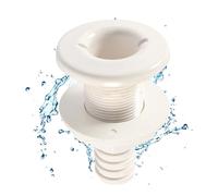 Zeyaoaea Thru Hull Fittings for Boats,Thru Hull Connector for Hose - Straight Floor Deck Drain for Kayak Yachts Boats, Deck Drainage Supplies