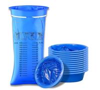 zeyedemo 12PCS Sick Bags High Density Blue Leakproof 1500ml Odor Control Emesis Vomit Bags with Snap for Morning Sickness Kids Pregnant Woman Bus Car Motion Sickness