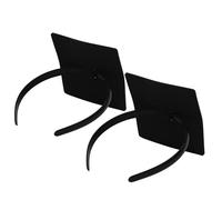 ZEYER Graduation Cap Headband Insert Upgraded Interior Design, Keeps Cap Secure Black Simplicity Headbands, Black 2, Medium