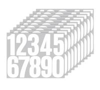 ZEYIYER 100 PCS Stick on Numbers for Wheelie Bins, 3 Inch Vinyl Bin Number Stickers, Self Adhesive 0-9 Waterproof Sticky Numbers for Wheelie Bins Door Residence Address (White)