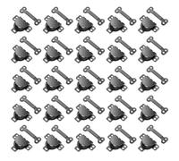 ZEYIYER 25 Set Sewing Hooks and Eyes, Black Hook and Eye for Clothes, Easy to Sew Metal Hooks and Bra Closure for Dress, Trousers, Pants