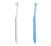 ZEYIYER 2Pcs Wisdom Toothbrush, End Tuft Toothbrush for Wisdom, Small Head Soft End Tapered Orthodontic Tooth Brush for Adult, Periodontal, Interdental Interspace, Dental Detail Cleaning (Blue White)