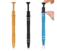 ZEYIYER 3PCS Piercing Ball Grabber Tool, Septum Ball Screw Tool, Pickle Grabber with 4 Prongs, Chip Grabber, Piercing Grabber Tool for Small Parts Bead Pickup