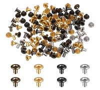 ZEYIYER 400 Pcs Metal Grommets Eyelets, 1.5 mm Hole Small Eyelets for Craft, 4 Color Eyelet Kit for Shoes Leather Canvas Clothes Bag DIY Crafts