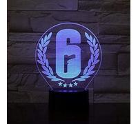 ZEYIZL LED Night Light Rainbow Six Siege Table Lamp Room Decor USB Charge Touch Sensor Boy Child Gift