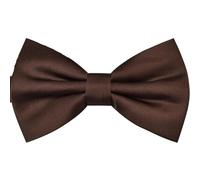 ZEYMINER Men Satin Bow Tie, Formal Tuxedo Suit Bowtie, Wedding Bow Tie, Children,Baby Boys & for Adults Adjustable Bowtie, Brown, M-(kids,schoolers,teens)