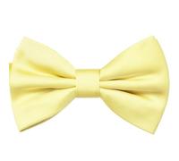 ZEYMINER Men Satin Bow Tie, Formal Tuxedo Suit Bowtie, Wedding Bow Tie, Children,Baby Boys & for Adults Adjustable Bowtie, Yellow, L-(adults,full age)