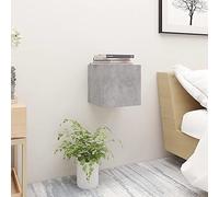 ZEYUAN Bedside Cabinet Concrete Grey 30.5x30x30 cm Engineered Wood,Vintage Bedside Table,Industrial Bedside Table,Bedroomside Table